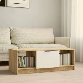 Couchtisch aus Sperrholz in Weiß und Eiche, 102 x 50 x 36 cm von vidaXL, Couchtisch - Ref: Foro24-811354, Preis: 72,43 €, Rab...