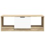 Mesa de centro madera contrachapada blanco y roble 102x50x36 cm de vidaXL, Mesas de centro - Ref: Foro24-811354, Precio: 73,4...