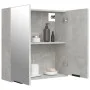 Armario de baño con espejo color gris hormigón 64x20x67 cm de vidaXL, Tocadores de baño - Ref: Foro24-811317, Precio: 88,60 €...