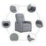 Sillón reclinable eléctrico tela gris claro en Sillones | Comprar online en Foru.es