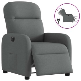 Sillón reclinable eléctrico de tela gris oscuro en Sillones | Comprar online en Foru.es
