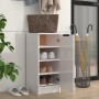 Mueble zapatero madera contrachapada blanco brillo 30x35x70 cm de vidaXL, Zapateros y organizadores de calzado - Ref: Foro24-...