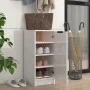 Mueble zapatero madera contrachapada blanco brillo 30x35x70 cm de vidaXL, Zapateros y organizadores de calzado - Ref: Foro24-...