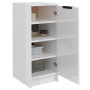 Mueble zapatero madera contrachapada blanco brillo 30x35x70 cm de vidaXL, Zapateros y organizadores de calzado - Ref: Foro24-...