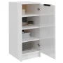 Mueble zapatero madera contrachapada blanco brillo 30x35x70 cm de vidaXL, Zapateros y organizadores de calzado - Ref: Foro24-...