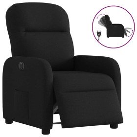 Sillón reclinable eléctrico de tela negro en Sillones | Comprar online en Foru.es