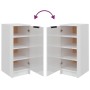 Mueble zapatero madera contrachapada blanco brillo 30x35x70 cm de vidaXL, Zapateros y organizadores de calzado - Ref: Foro24-...
