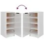 Mueble zapatero madera contrachapada blanco brillo 30x35x70 cm de vidaXL, Zapateros y organizadores de calzado - Ref: Foro24-...