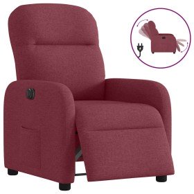 Sillón reclinable eléctrico tela rojo tinto en Sillones | Comprar online en Foru.es