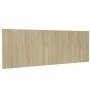 Cabecero pared madera contrachapada roble Sonoma 240x1,5x80cm de vidaXL, Cabeceros y pies de cama - Ref: Foro24-811055, Preci...