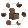 Sillón reclinable eléctrico de tela marrón en Sillones | Comprar online en Foru.es