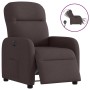 Sillón reclinable eléctrico tela marrón oscuro en Sillones | Comprar online en Foru.es