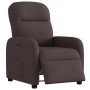 Sillón reclinable eléctrico tela marrón oscuro en Sillones | Comprar online en Foru.es