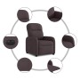 Sillón reclinable eléctrico tela marrón oscuro en Sillones | Comprar online en Foru.es