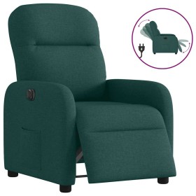 Sillón reclinable eléctrico tela verde oscuro en Sillones | Comprar online en Foru.es