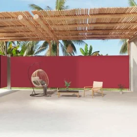 Toldo lateral retráctil rojo 220x1200 cm de vidaXL, Sombrillas - Ref: Foro24-318089, Precio: 178,90 €, Descuento: %