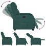 Sillón reclinable eléctrico tela verde oscuro en Sillones | Comprar online en Foru.es