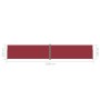 Toldo lateral retráctil rojo 220x1200 cm de vidaXL, Sombrillas - Ref: Foro24-318089, Precio: 159,22 €, Descuento: %