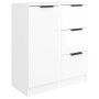 Aparador de madera contrachapada blanco brillante 60x30x70 cm de vidaXL, Aparadores - Ref: Foro24-811085, Precio: 89,58 €, De...