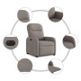 Sillón reclinable eléctrico tela gris taupé en Sillones | Comprar online en Foru.es
