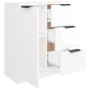 Aparador de madera contrachapada blanco brillante 60x30x70 cm de vidaXL, Aparadores - Ref: Foro24-811085, Precio: 89,58 €, De...