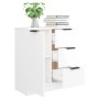 Aparador de madera contrachapada blanco brillante 60x30x70 cm de vidaXL, Aparadores - Ref: Foro24-811085, Precio: 89,58 €, De...