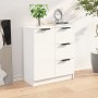 Aparador de madera contrachapada blanco brillante 60x30x70 cm de vidaXL, Aparadores - Ref: Foro24-811085, Precio: 89,58 €, De...