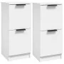 Aparadores 2 uds madera contrachapada blanco 30x30x70 cm de vidaXL, Aparadores - Ref: Foro24-811170, Precio: 69,12 €, Descuen...