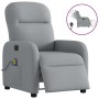 Sillón reclinable de masaje eléctrico tela gris claro en Sillones | Comprar online en Foru.es