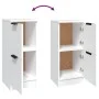 Aparadores 2 uds madera contrachapada blanco 30x30x70 cm de vidaXL, Aparadores - Ref: Foro24-811170, Precio: 69,12 €, Descuen...