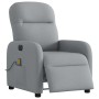 Sillón reclinable de masaje eléctrico tela gris claro en Sillones | Comprar online en Foru.es