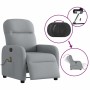 Sillón reclinable de masaje eléctrico tela gris claro en Sillones | Comprar online en Foru.es