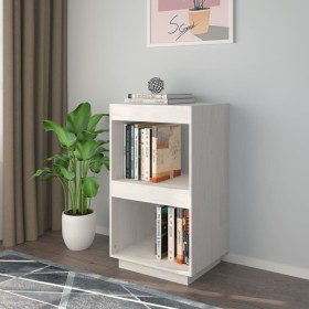 Estantería madera maciza de pino blanca 40x35x71 cm de vidaXL, Librerías y estanterías - Ref: Foro24-810840, Precio: 36,20 €,...