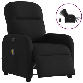 Sillón reclinable de masaje eléctrico tela negro en Sillones | Comprar online en Foru.es