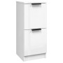 Aparador de madera contrachapada blanco brillante 30x30x70 cm de vidaXL, Aparadores - Ref: Foro24-811181, Precio: 52,99 €, De...