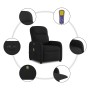 Sillón reclinable de masaje eléctrico tela negro en Sillones | Comprar online en Foru.es