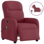 Sillón de masaje reclinable eléctrico tela rojo tinto en Sillones | Comprar online en Foru.es