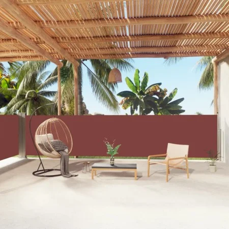 Toldo lateral retráctil marrón 140x1000 cm de vidaXL, Sombrillas - Ref: Foro24-318027, Precio: 99,83 €, Descuento: %