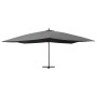 Sombrilla voladiza poste de madera antracita 400x300 cm de vidaXL, Sombrillas - Ref: Foro24-318430, Precio: 190,24 €, Descuen...