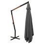 Sombrilla voladiza poste de madera antracita 400x300 cm de vidaXL, Sombrillas - Ref: Foro24-318430, Precio: 190,24 €, Descuen...