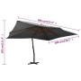 Sombrilla voladiza poste de madera antracita 400x300 cm de vidaXL, Sombrillas - Ref: Foro24-318430, Precio: 190,24 €, Descuen...