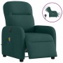 Sillón reclinable de masaje eléctrico tela verde oscuro en Sillones | Comprar online en Foru.es