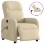 Sillón reclinable de masaje eléctrico tela color crema en Sillones | Comprar online en Foru.es