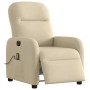 Sillón reclinable de masaje eléctrico tela color crema en Sillones | Comprar online en Foru.es