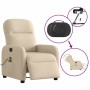 Sillón reclinable de masaje eléctrico tela color crema en Sillones | Comprar online en Foru.es