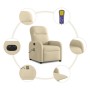 Sillón reclinable de masaje eléctrico tela color crema en Sillones | Comprar online en Foru.es
