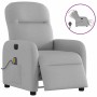 Sillón reclinable de masaje eléctrico tela gris nube en Sillones | Comprar online en Foru.es