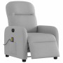 Sillón reclinable de masaje eléctrico tela gris nube en Sillones | Comprar online en Foru.es