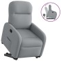 Sillón reclinable elevable de tela gris claro en Sillones | Comprar online en Foru.es
