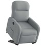 Sillón reclinable elevable de tela gris claro en Sillones | Comprar online en Foru.es